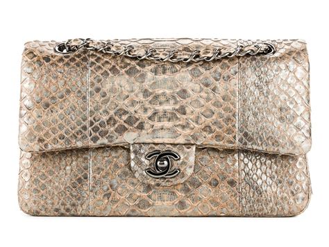 chanel python bag beige|python chanel handbags sale.